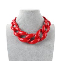 Casual Solid Color Resin Chain Women's Necklace sku image 2