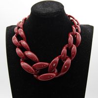 Casual Solid Color Resin Chain Women's Necklace main image 3