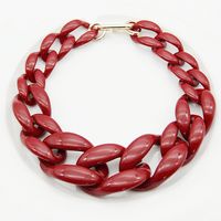 Casual Solid Color Resin Chain Women's Necklace main image 2