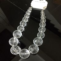 1 Piece Simple Style Solid Color Arylic Beaded Women's Necklace sku image 1