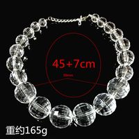 1 Piece Simple Style Solid Color Arylic Beaded Women's Necklace main image 3