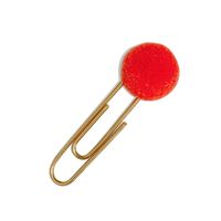 Japanese Cute Creative Metal Paper Clip Bookmark Color Candy Hairy Ball Pin Student Office Supplies Stationery main image 5