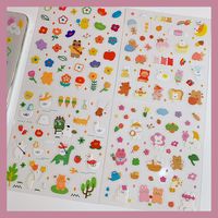 Korean Style Ins Cartoon Cute Soft Candy Bear Hand Ledger Sticker Creative Mobile Phone Decorative Material Transparent Waterproof Stickers main image 1