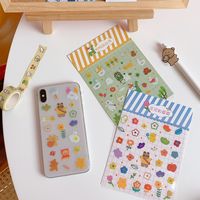 Korean Style Ins Cartoon Cute Soft Candy Bear Hand Ledger Sticker Creative Mobile Phone Decorative Material Transparent Waterproof Stickers main image 4