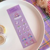 Korean Style Ins Cartoon Cute Soft Candy Bear Hand Ledger Sticker Creative Mobile Phone Decorative Material Transparent Waterproof Stickers sku image 1