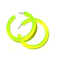 1 Pair Fashion Solid Color Arylic Women's Hoop Earrings main image 5
