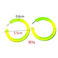 1 Pair Fashion Solid Color Arylic Women's Hoop Earrings main image 2