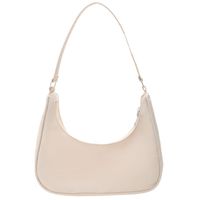 Women's Medium Nylon Solid Color Fashion Dumpling Shape Zipper Crossbody Bag sku image 1