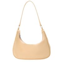 Women's Medium Nylon Solid Color Fashion Dumpling Shape Zipper Crossbody Bag sku image 2