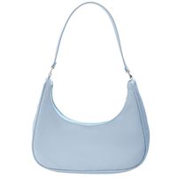 Women's Medium Nylon Solid Color Fashion Dumpling Shape Zipper Crossbody Bag sku image 4