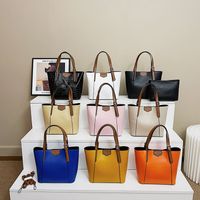 Women's Large All Seasons Pu Leather Solid Color Fashion Square Zipper Tote Bag main image 6