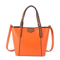 Women's Large All Seasons Pu Leather Solid Color Fashion Square Zipper Tote Bag main image 3