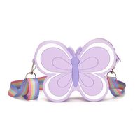 Kid's Small Silica Gel Butterfly Cute Square Zipper Crossbody Bag main image 6