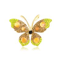 Moda Mariposa Aleación Enchapado Embutido Diamantes De Imitación Mujeres Broches sku image 5