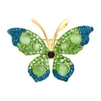 Moda Mariposa Aleación Enchapado Embutido Diamantes De Imitación Mujeres Broches sku image 3