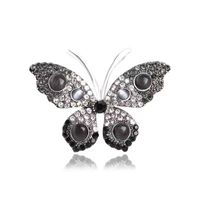 Moda Mariposa Aleación Enchapado Embutido Diamantes De Imitación Mujeres Broches sku image 7