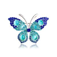 Moda Mariposa Aleación Enchapado Embutido Diamantes De Imitación Mujeres Broches sku image 6