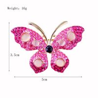 Moda Mariposa Aleación Enchapado Embutido Diamantes De Imitación Mujeres Broches sku image 4