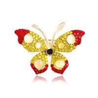 Moda Mariposa Aleación Enchapado Embutido Diamantes De Imitación Mujeres Broches sku image 2