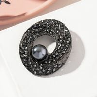 Retro Flower Bow Knot Alloy Plating Inlay Rhinestones Pearl Women's Brooches sku image 10