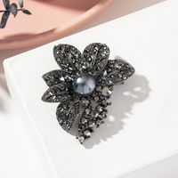 Retro Flower Bow Knot Alloy Plating Inlay Rhinestones Pearl Women's Brooches sku image 5