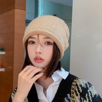 Women's Simple Style Solid Color Eaveless Wool Cap main image 5