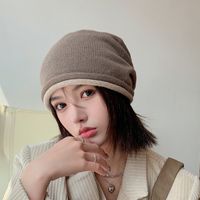 Women's Simple Style Solid Color Eaveless Wool Cap main image 3