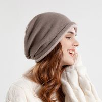 Women's Fashion Solid Color Eaveless Wool Cap main image 4