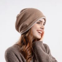 امرأة موضة اللون الصامد إفيلس قبعة من الصوف sku image 2