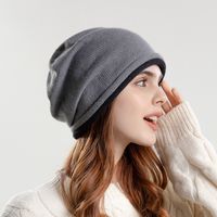 Women's Fashion Solid Color Eaveless Wool Cap main image 3