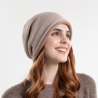 امرأة موضة اللون الصامد إفيلس قبعة من الصوف main image 1