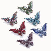 Retro Mariposa Aleación Embutido Diamantes De Imitación Mujeres Broches main image 5