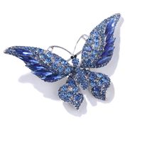 Retro Mariposa Aleación Embutido Diamantes De Imitación Mujeres Broches sku image 3