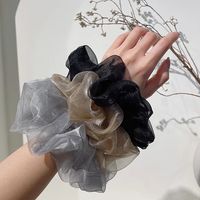 Fashion Solid Color Gauze Hair Tie 1 Piece main image 3