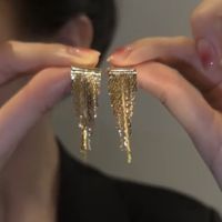 Fashion Tassel Copper Tassel Earrings sku image 1
