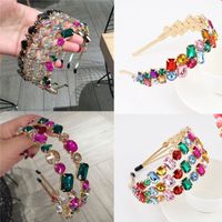 Women'S Fashion U Shape Alloy Iron Inlay Rhinestones Hair Band main image 1