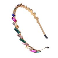 Women'S Fashion U Shape Alloy Iron Inlay Rhinestones Hair Band main image 4