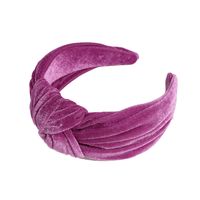 Simple Style Solid Color Gold Velvet Hair Band 1 Piece main image 2