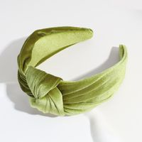 Simple Style Solid Color Gold Velvet Hair Band 1 Piece sku image 3