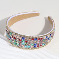 Baroque Style U Shape Rhinestone Diamond Hair Band 1 Piece sku image 3