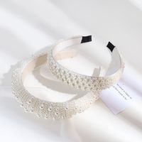 Baroque Style U Shape Cloth Inlay Pearl Hair Band 1 Piece main image 3