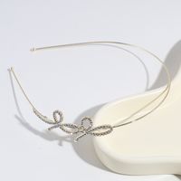 Fashion Flower Bow Knot Alloy Inlay Rhinestones Pearl Hair Band 1 Piece main image 5