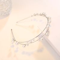 Women'S Fashion Round Iron Inlay Artificial Pearls Hair Band main image 4