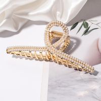 Fashion Bear Metal Inlay Artificial Pearls Artificial Diamond Hair Claws 1 Piece sku image 13