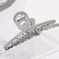 Fashion Bear Metal Inlay Artificial Pearls Artificial Diamond Hair Claws 1 Piece sku image 14