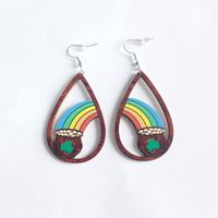 1 Pair Cartoon Style Rainbow Arylic St. Patrick Women's Drop Earrings main image 4