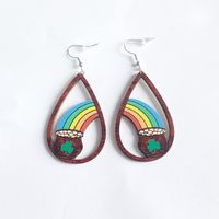1 Pair Cartoon Style Rainbow Arylic St. Patrick Women's Drop Earrings sku image 3