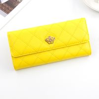 Women's Crown Lingge Pu Leather Flip Cover Wallets sku image 1