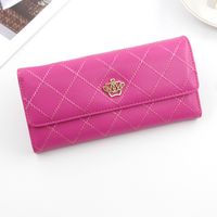 Women's Crown Lingge Pu Leather Flip Cover Wallets sku image 5