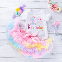 Princesa Letra Lazo Algodón Conjuntos De Ropa Para Niñas sku image 10